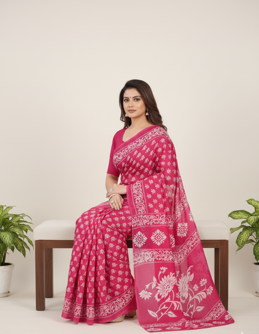 Suparna 2 Cotton Printed Saree 1005