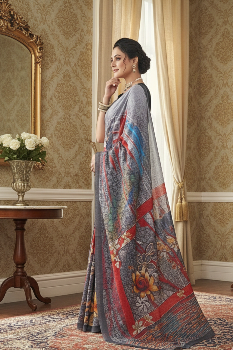 Ambarsariya Cotton Digital Printed Saree 4120