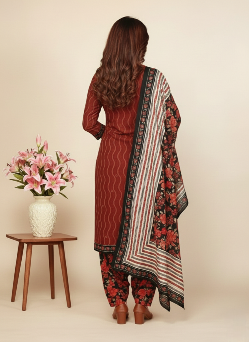 Sonpari Cotton Printed Stitched Salwar Suit XL 3008