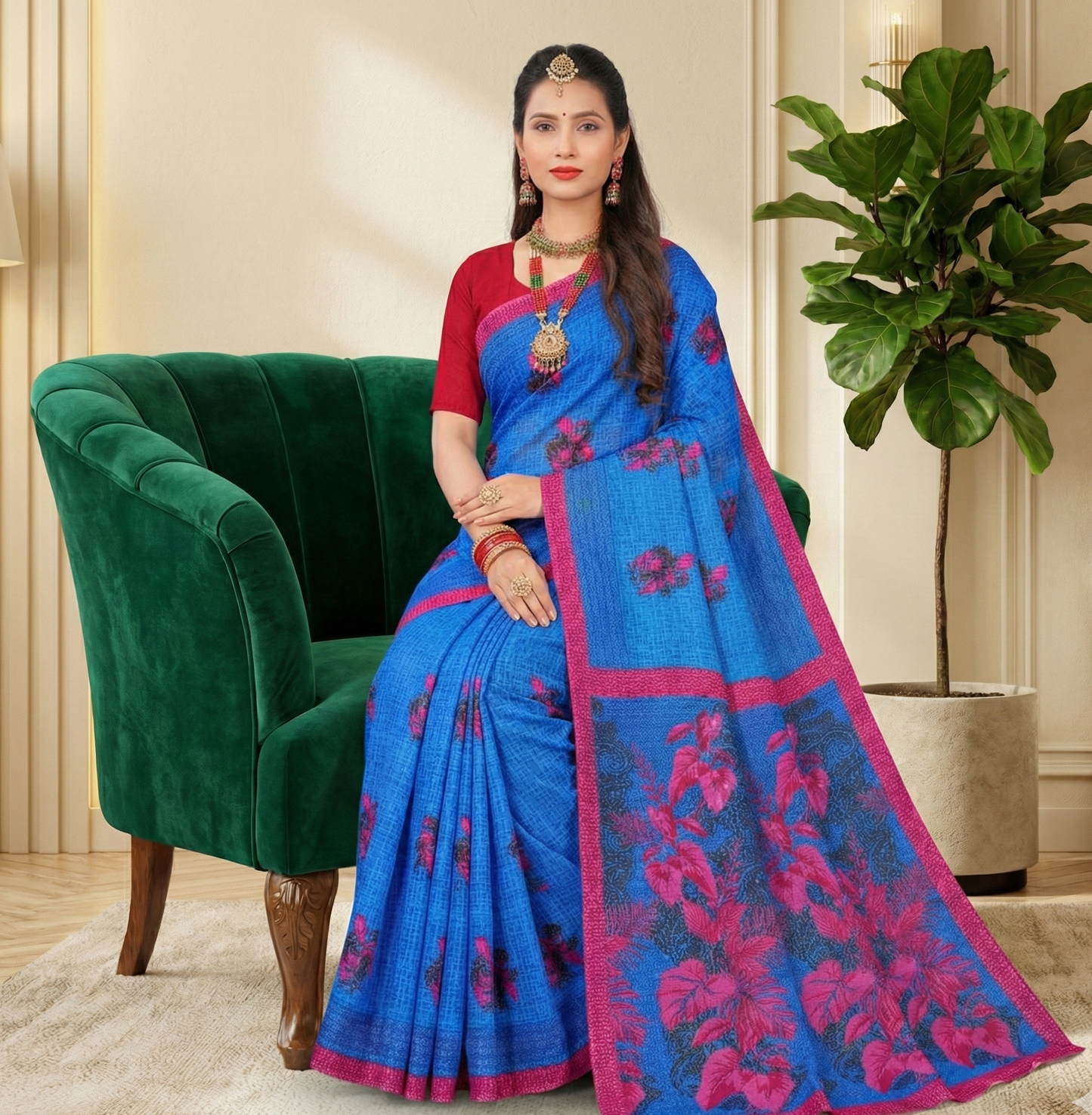 Nusrat V- Premium Cotton Saree