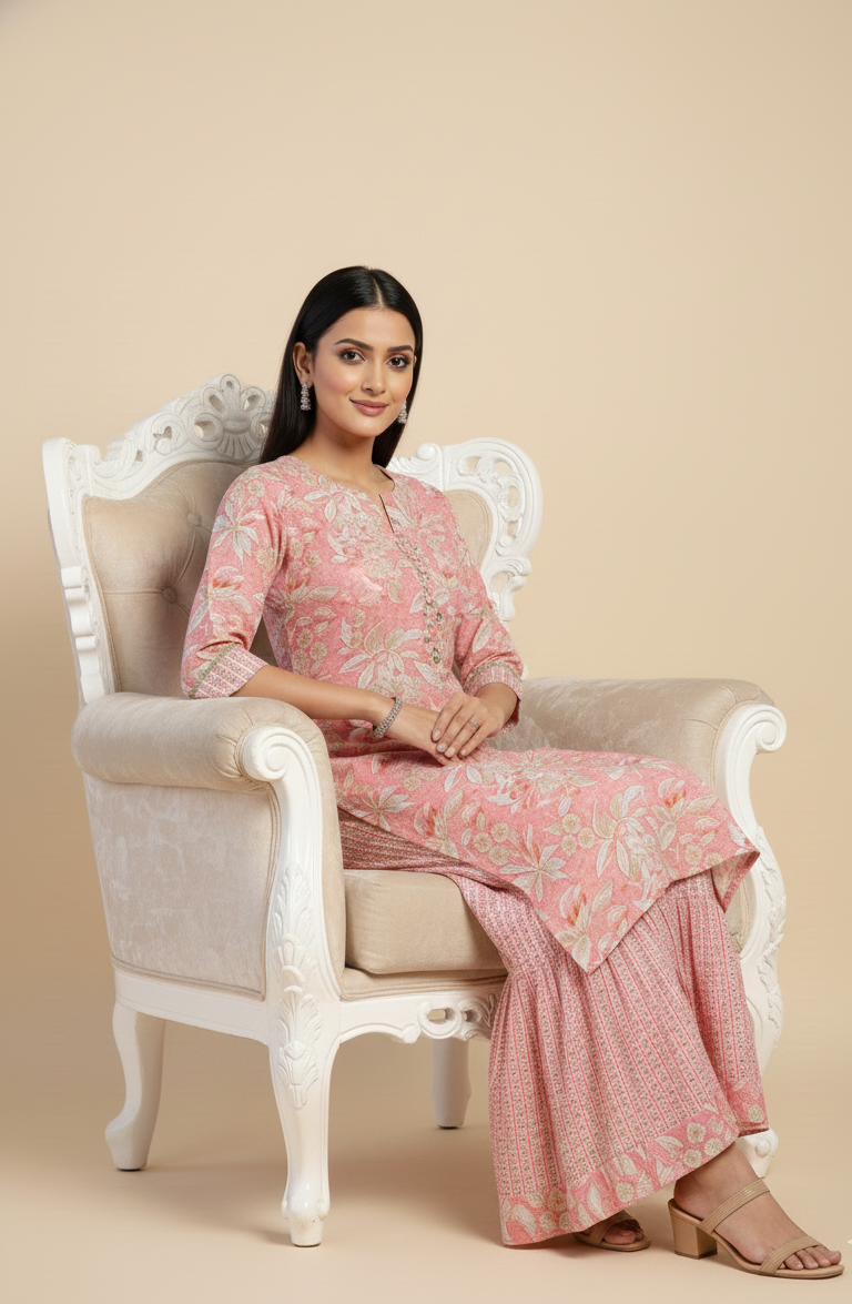 Irish Cotton Printed Kurti Set 7002