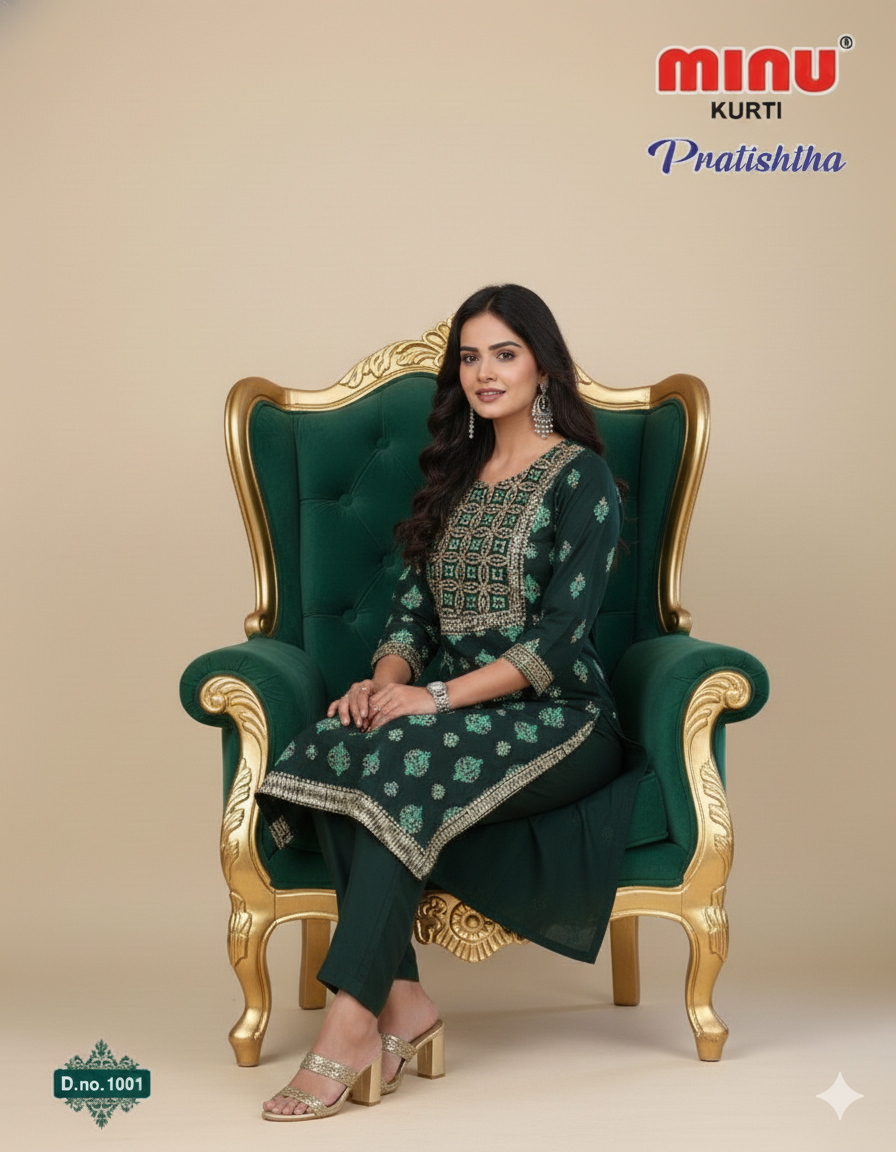 Pratishtha Cotton Printed Kurti Set 1001