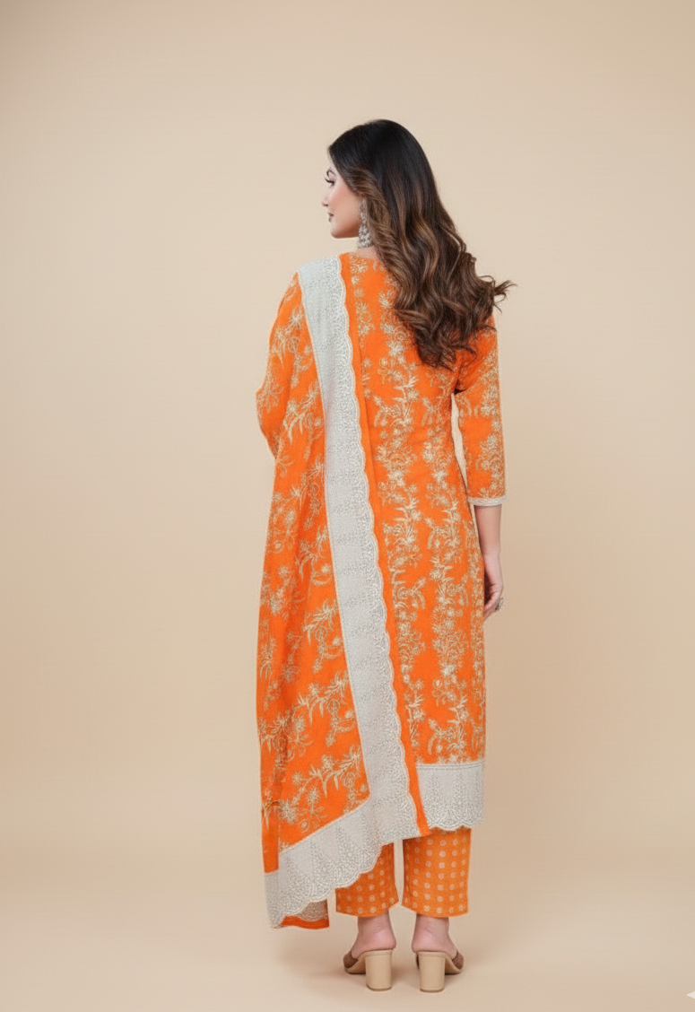 Super Cool Cotton Printed Stitched Salwar Suit XXL 3007