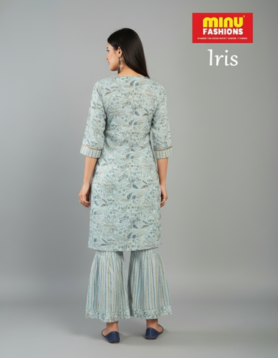 Irish Cotton Printed Kurti Set 7001