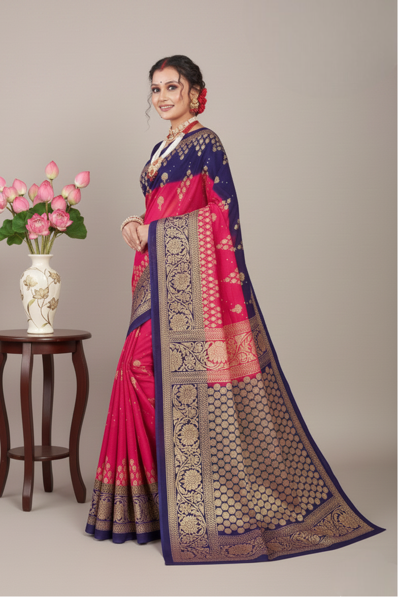 Gold Star Malai Cotton Printed Saree 2966