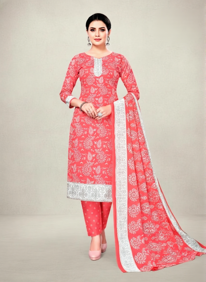 Super Cool Cotton Printed Stitched Salwar Suit XXL 3008