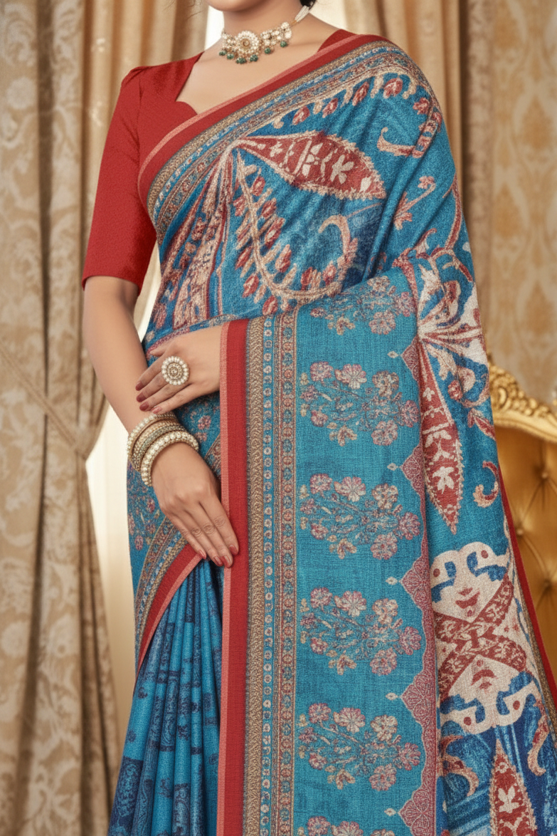Ambarsariya Cotton Digital Printed Saree 4175