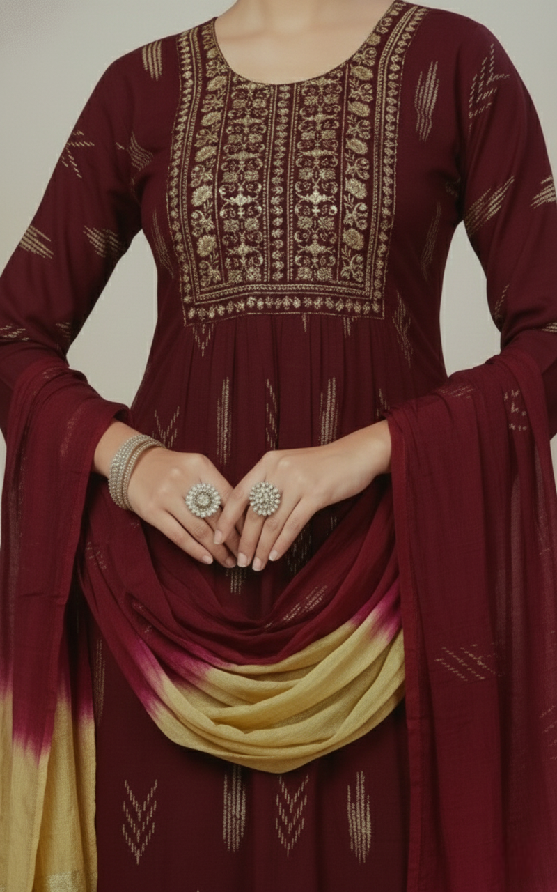 Tulip Cotton Printed Stitched Salwar Suit XXL 3007