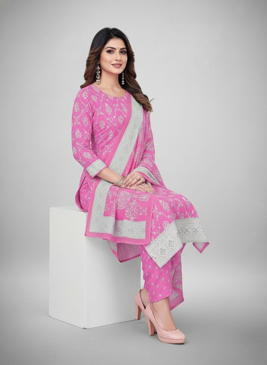 Super Cool Cotton Printed Stitched Salwar Suit XXL 3004