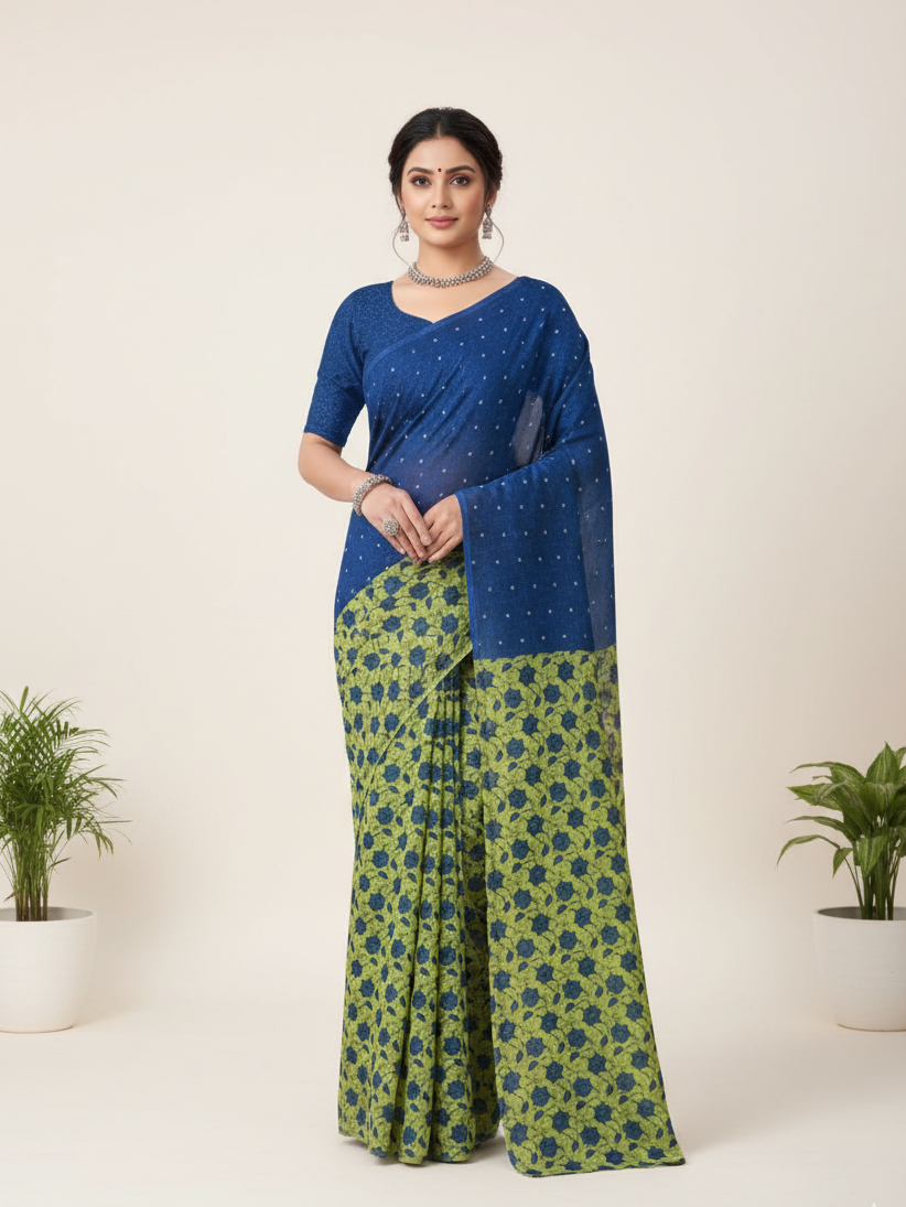 Kolkata Bridge 3 Cotton Printed Saree 1006