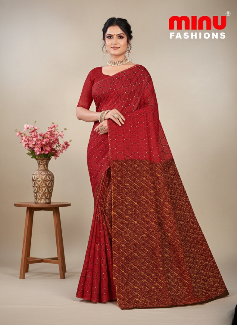 Kolkata Bridge 3 Cotton Printed Saree 1010