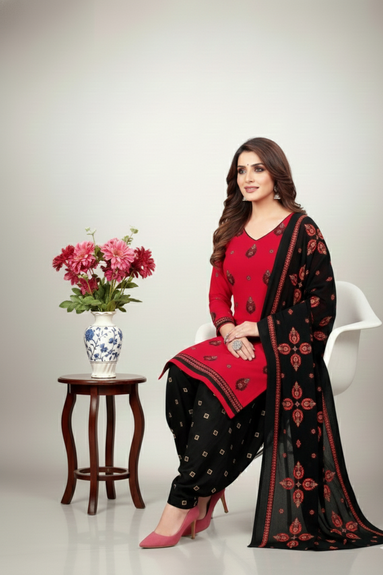 Akshara Patiyala Cotton Printed Stitched Salwar Suit 1701