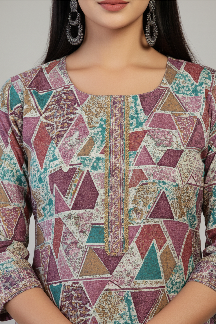 Irish Cotton Printed Kurti Set 7004