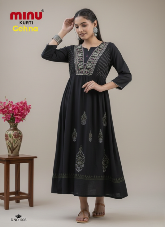 Gehna Rayon Printed Kurti 1004