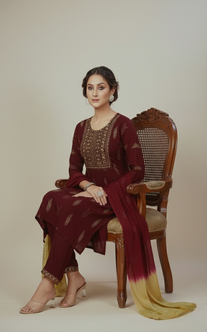 Tulip Cotton Printed Stitched Salwar Suit XXL 3007