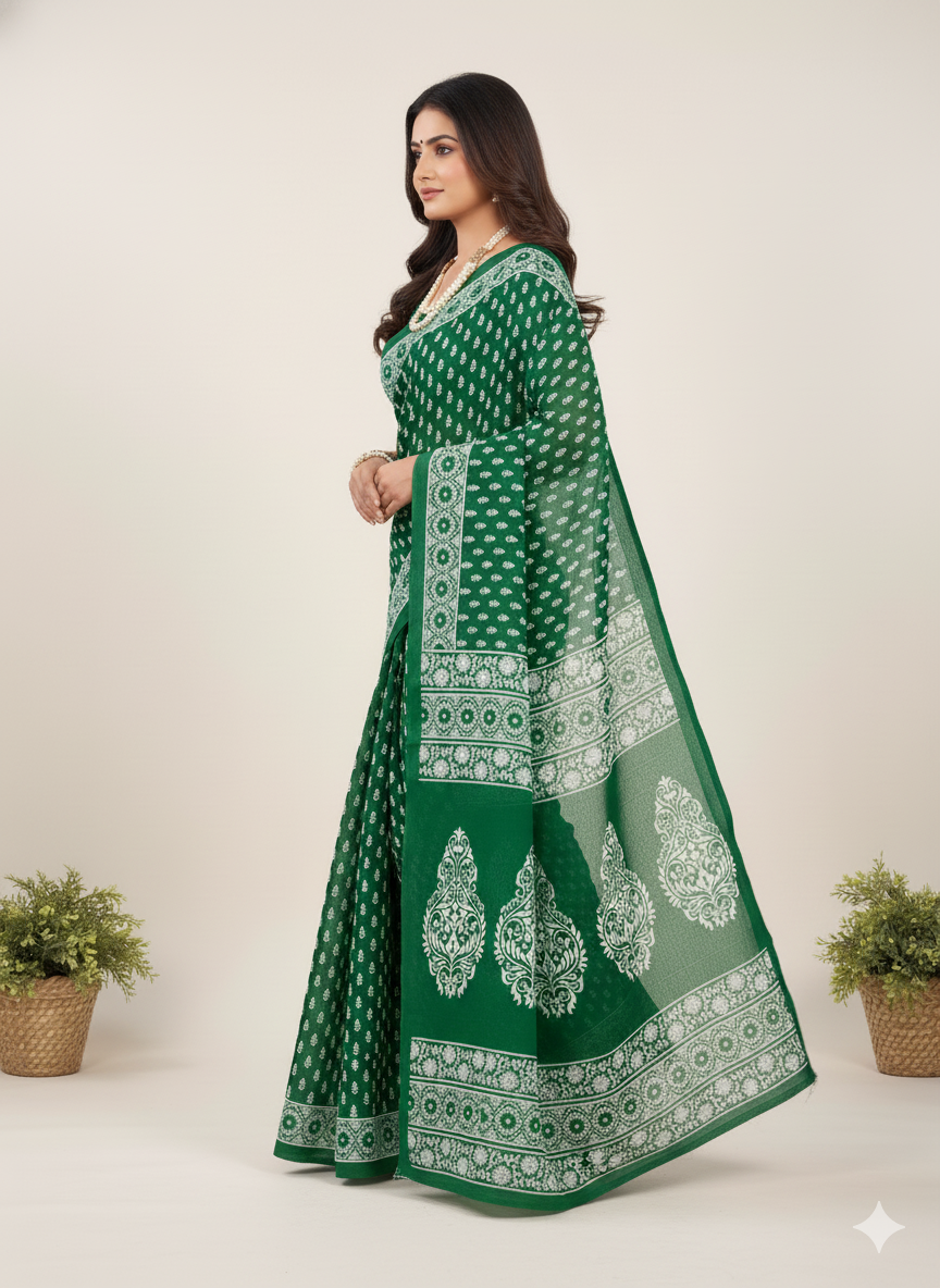 Madhurima Cotton Printed Saree 1005