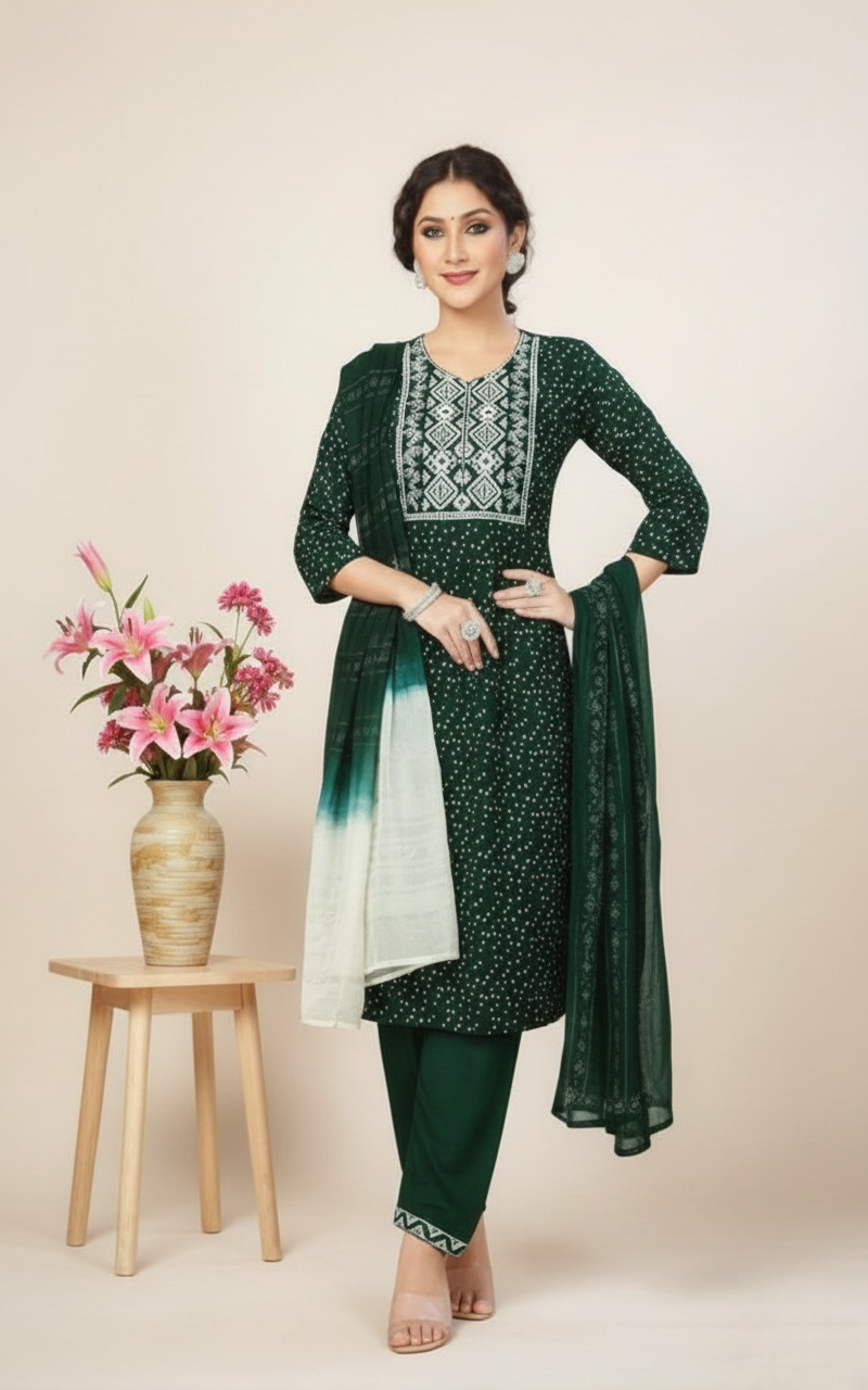 Tulip Cotton Printed Stitched Salwar Suit XXL 3001