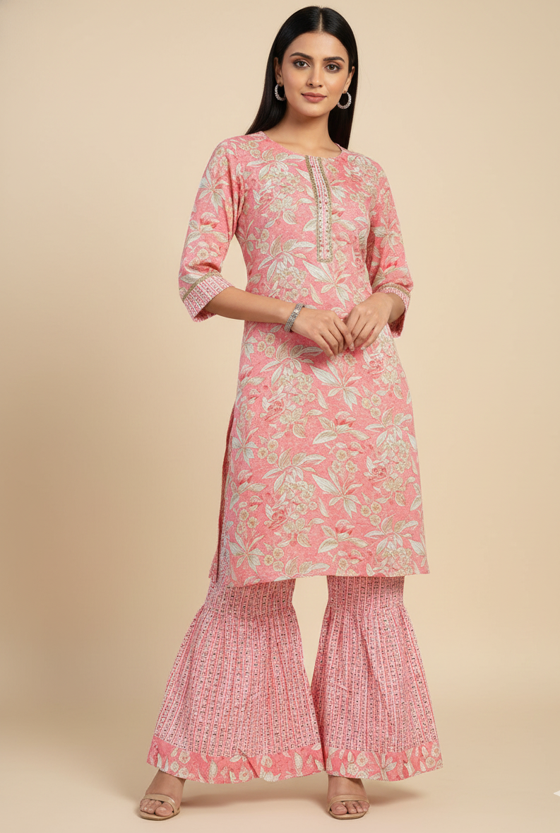 Irish Cotton Printed Kurti Set 7002