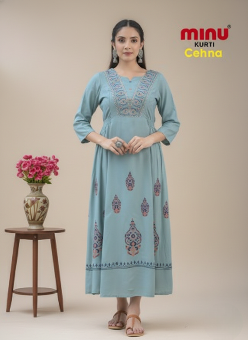 Gehna Rayon Printed Kurti 1003