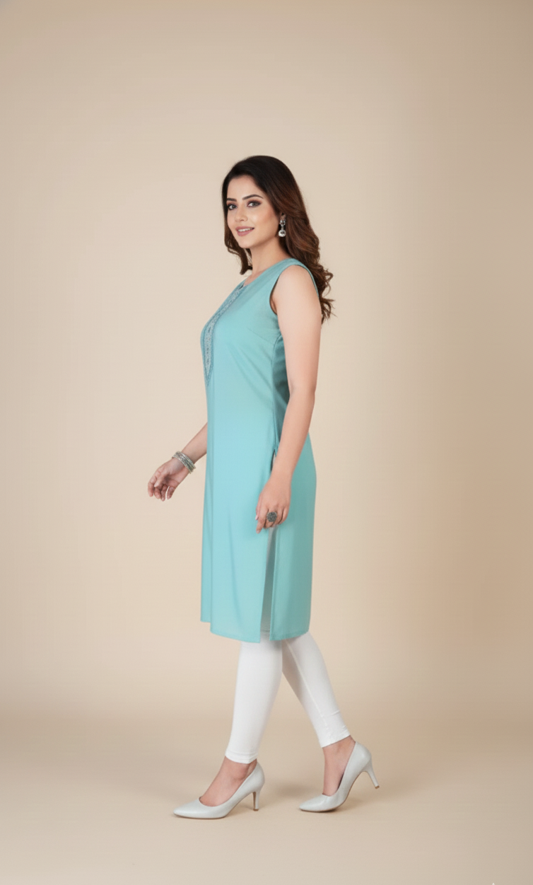 Sikha Sleeveless Cotton Kurti 5