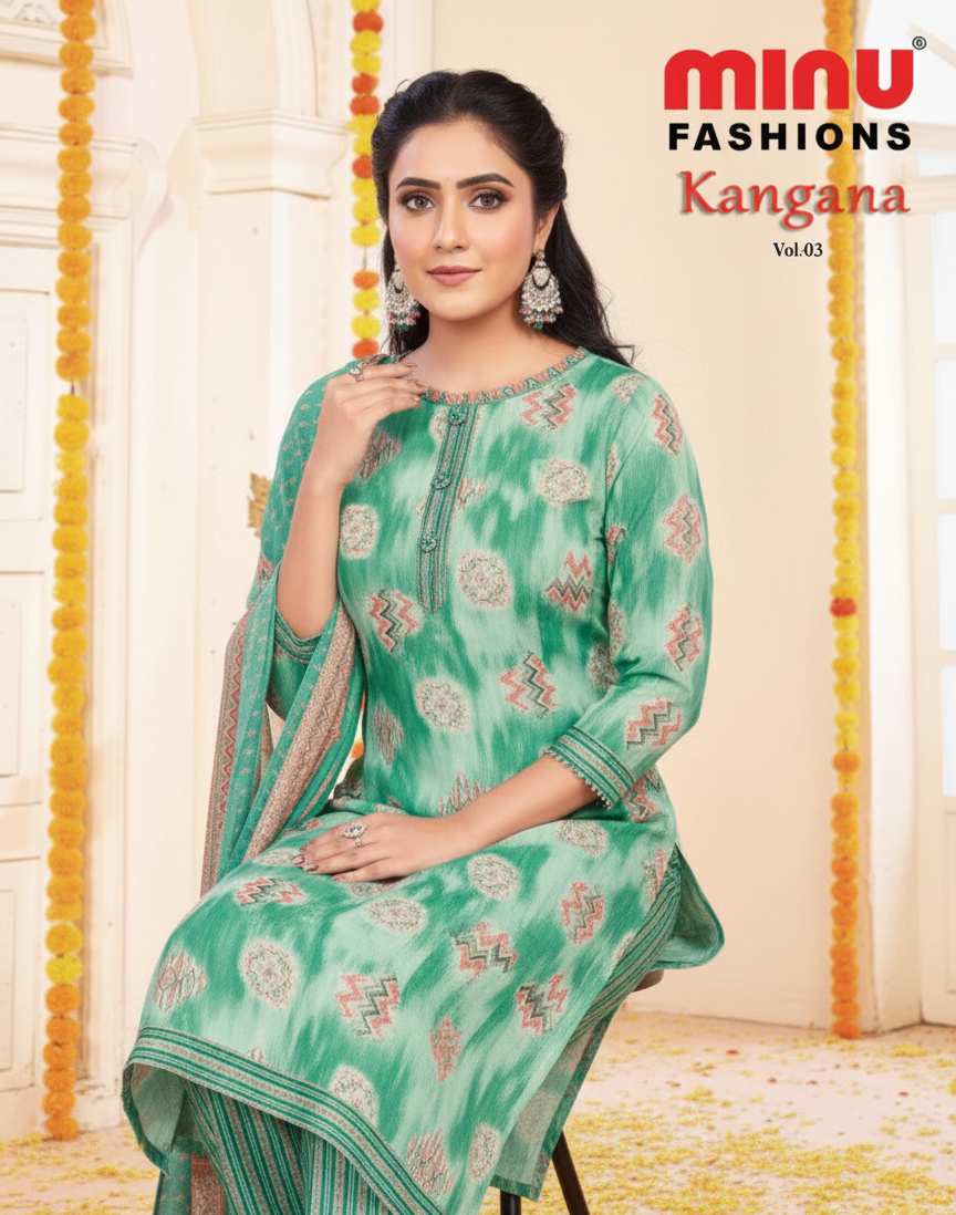 Kangana 3 Cotton Printed Stitched Salwar Suit 3004