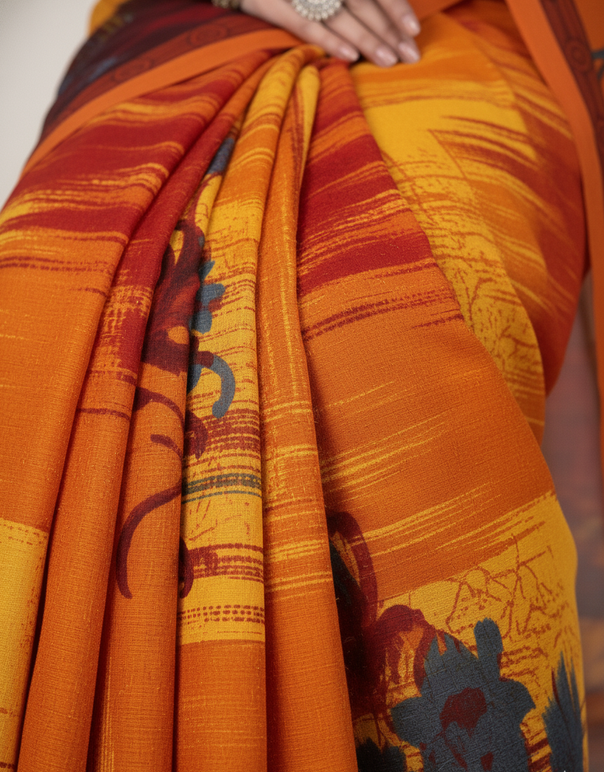 Sonar Bangla 31 Cotton Printed Saree Multicolor