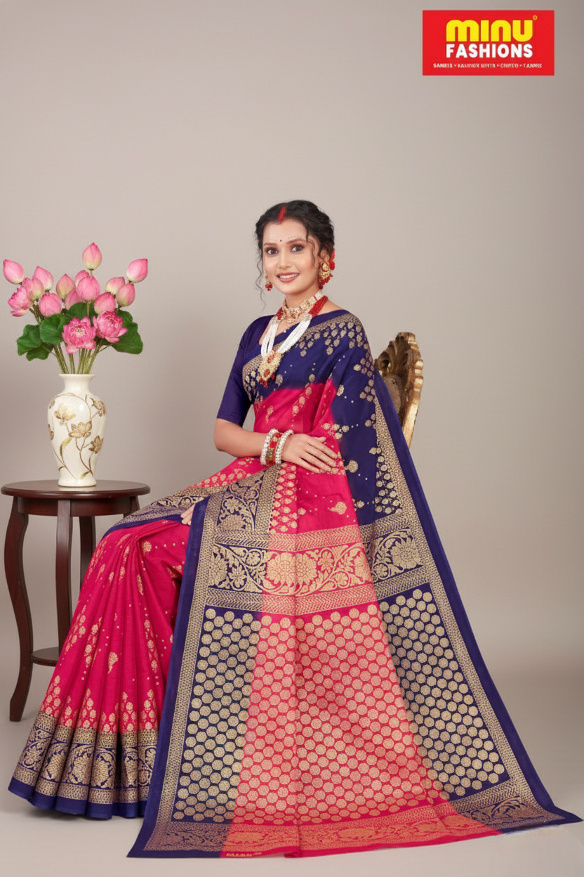 Gold Star Malai Cotton Printed Saree 2966