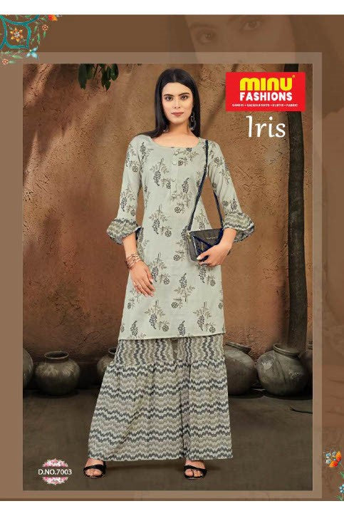 Irish Cotton Printed Kurti Set 7003