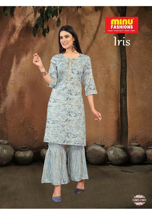 Irish Cotton Printed Kurti Set 7001