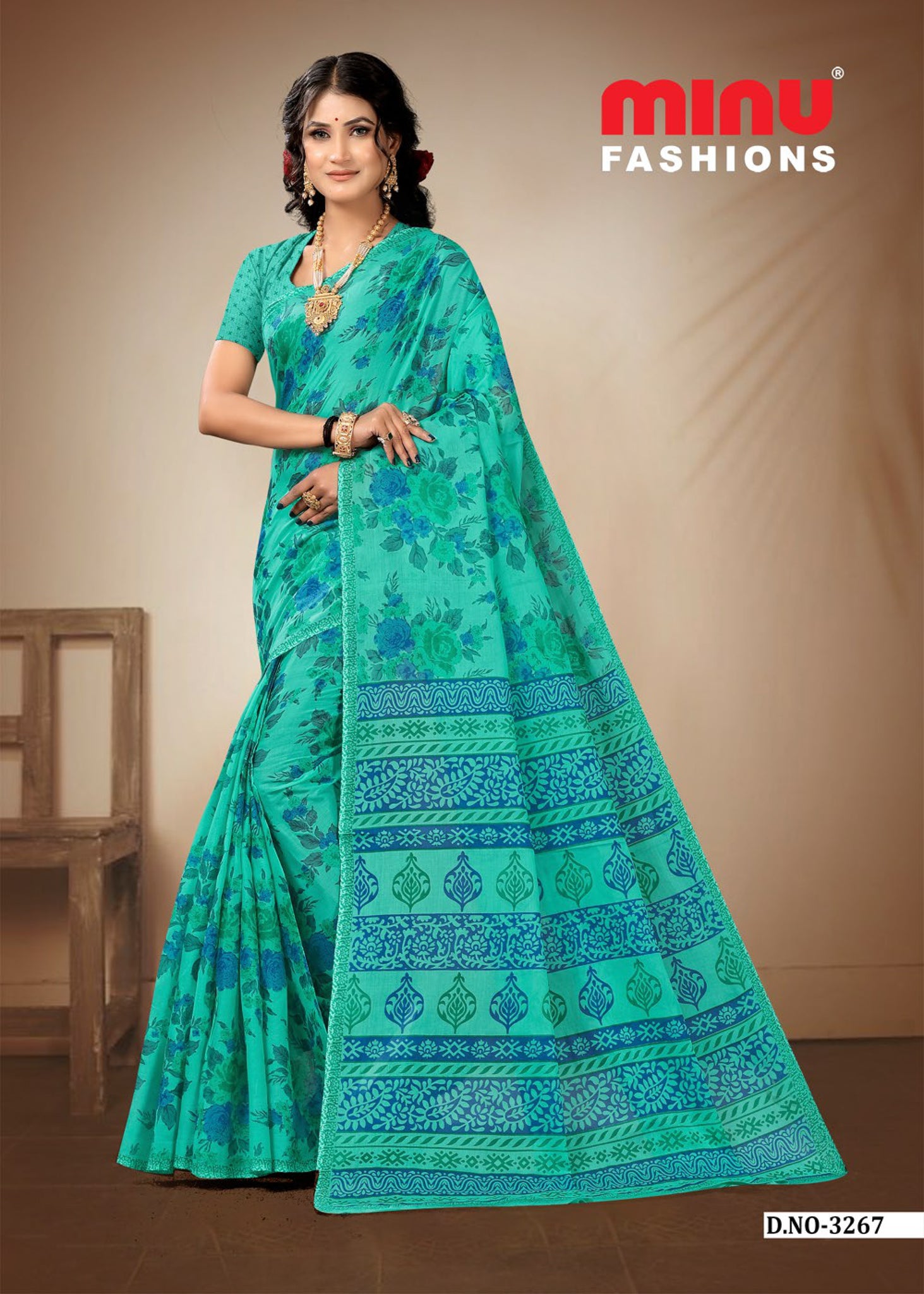 Jasmine Cotton Printed Saree 3267