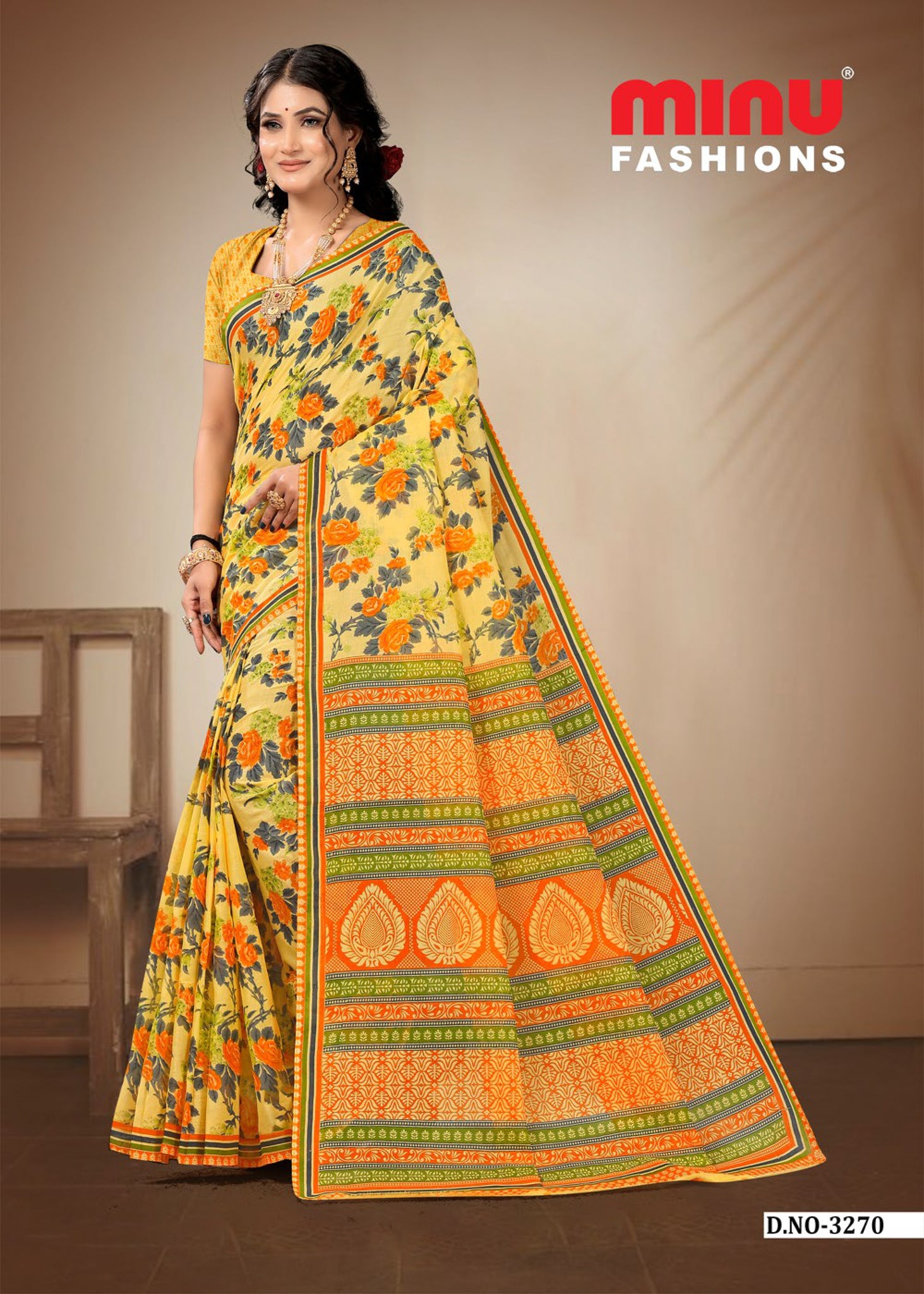 Jasmine Cotton Printed Saree 3270