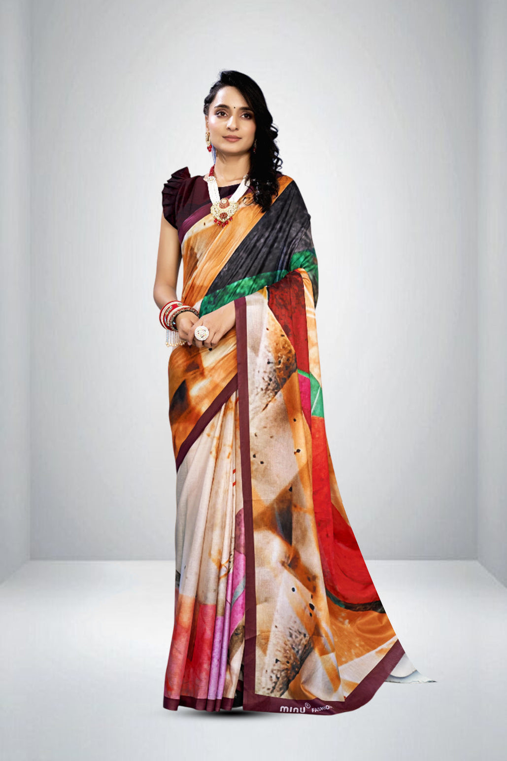 Jeevan Sathi Cotton Digital Printed Saree D Premium Cotton Saree