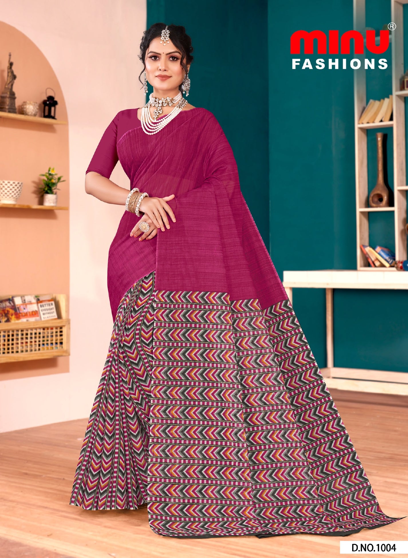 Kolkata Bridge 3 Cotton Printed Saree 1004