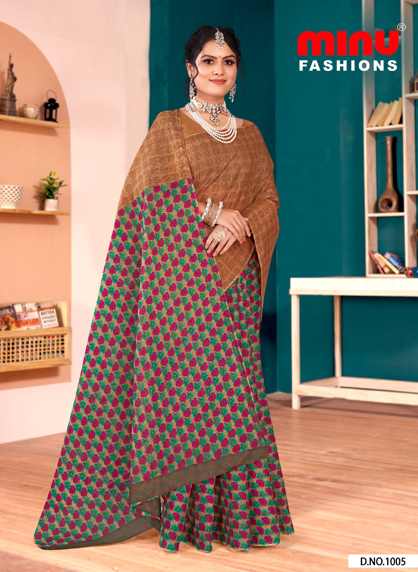 Kolkata Bridge 3 Cotton Printed Saree 1005