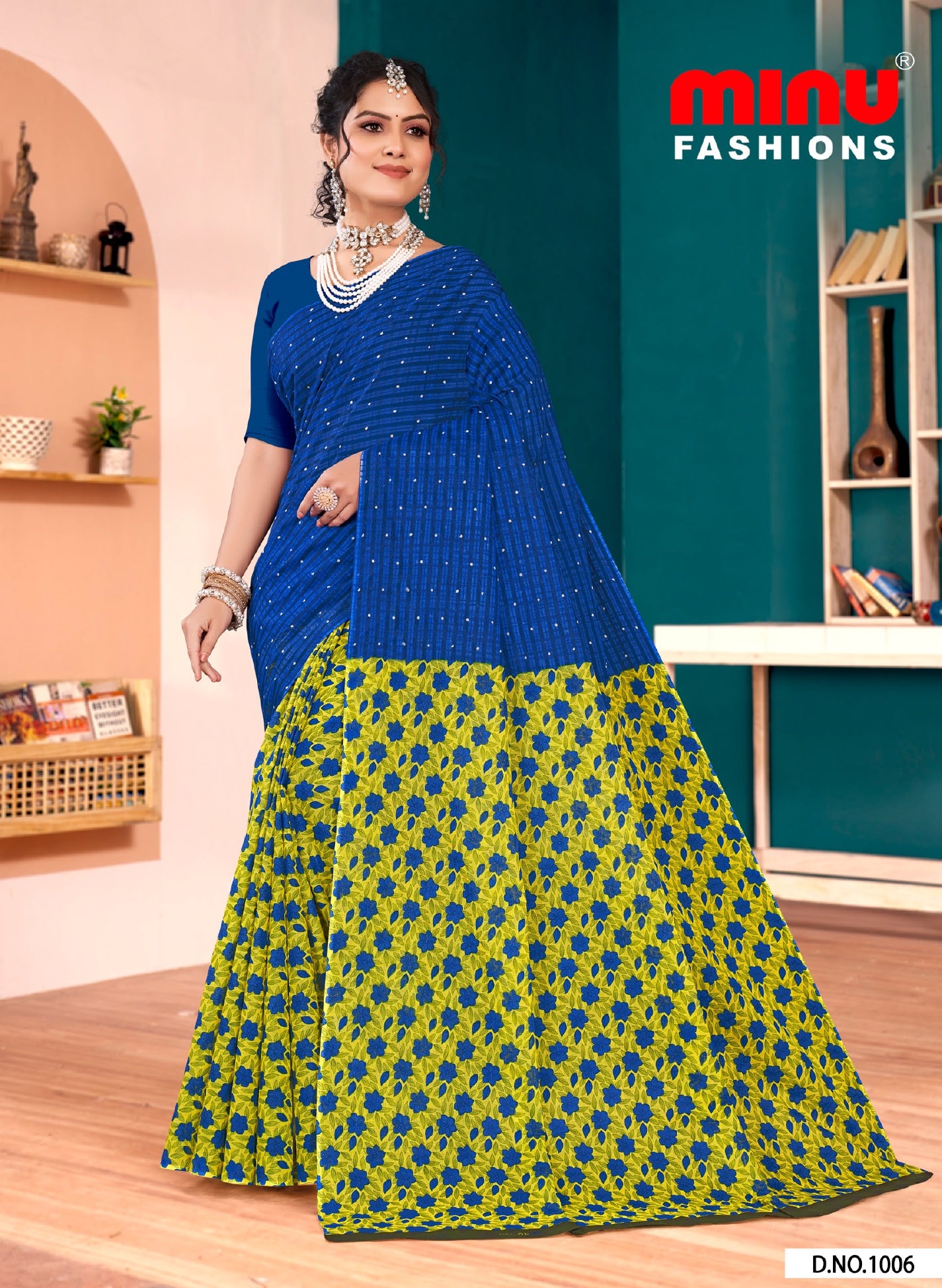 Kolkata Bridge 3 Cotton Printed Saree 1006