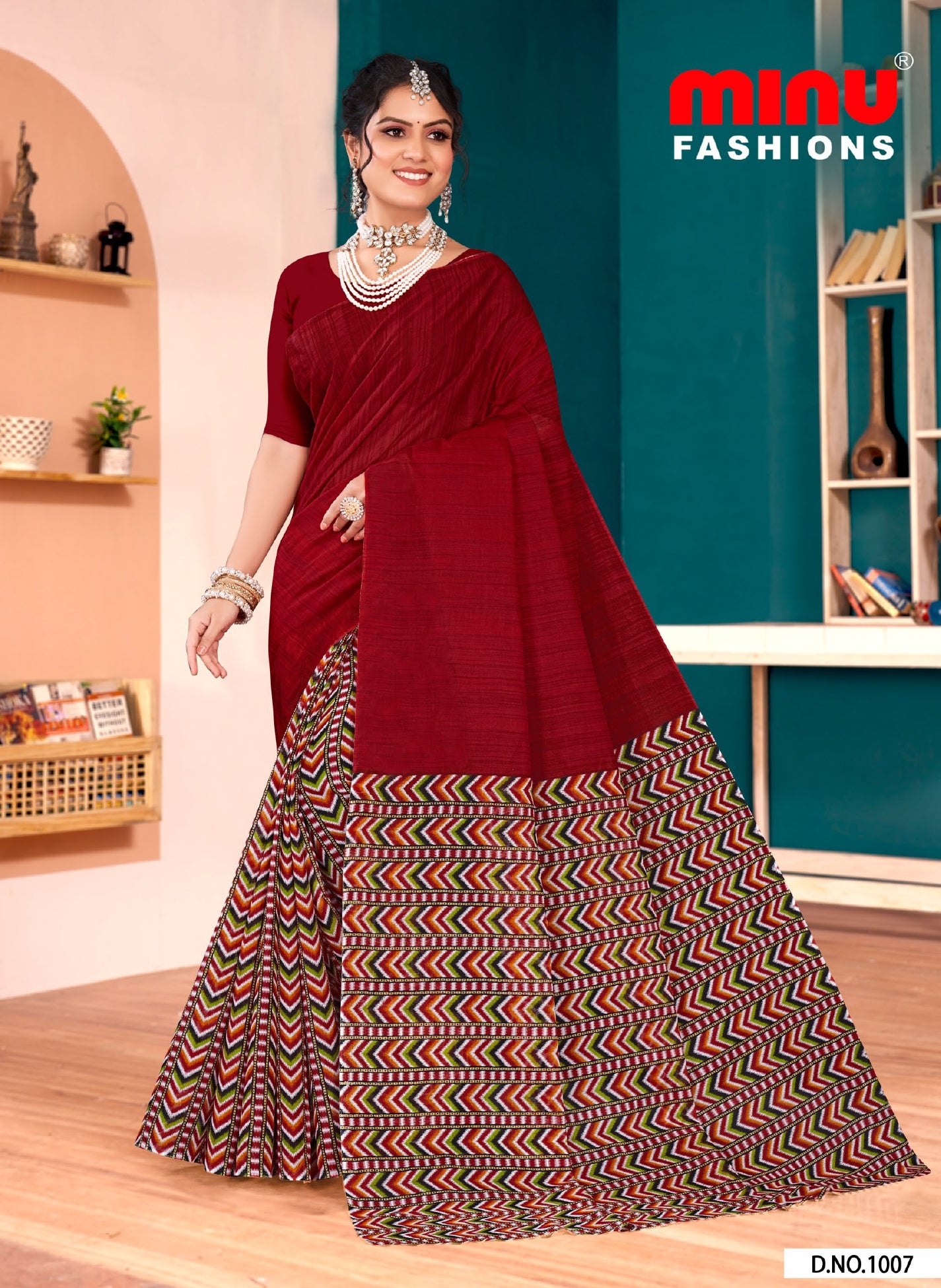 Kolkata Bridge 3 Cotton Printed Saree 1007