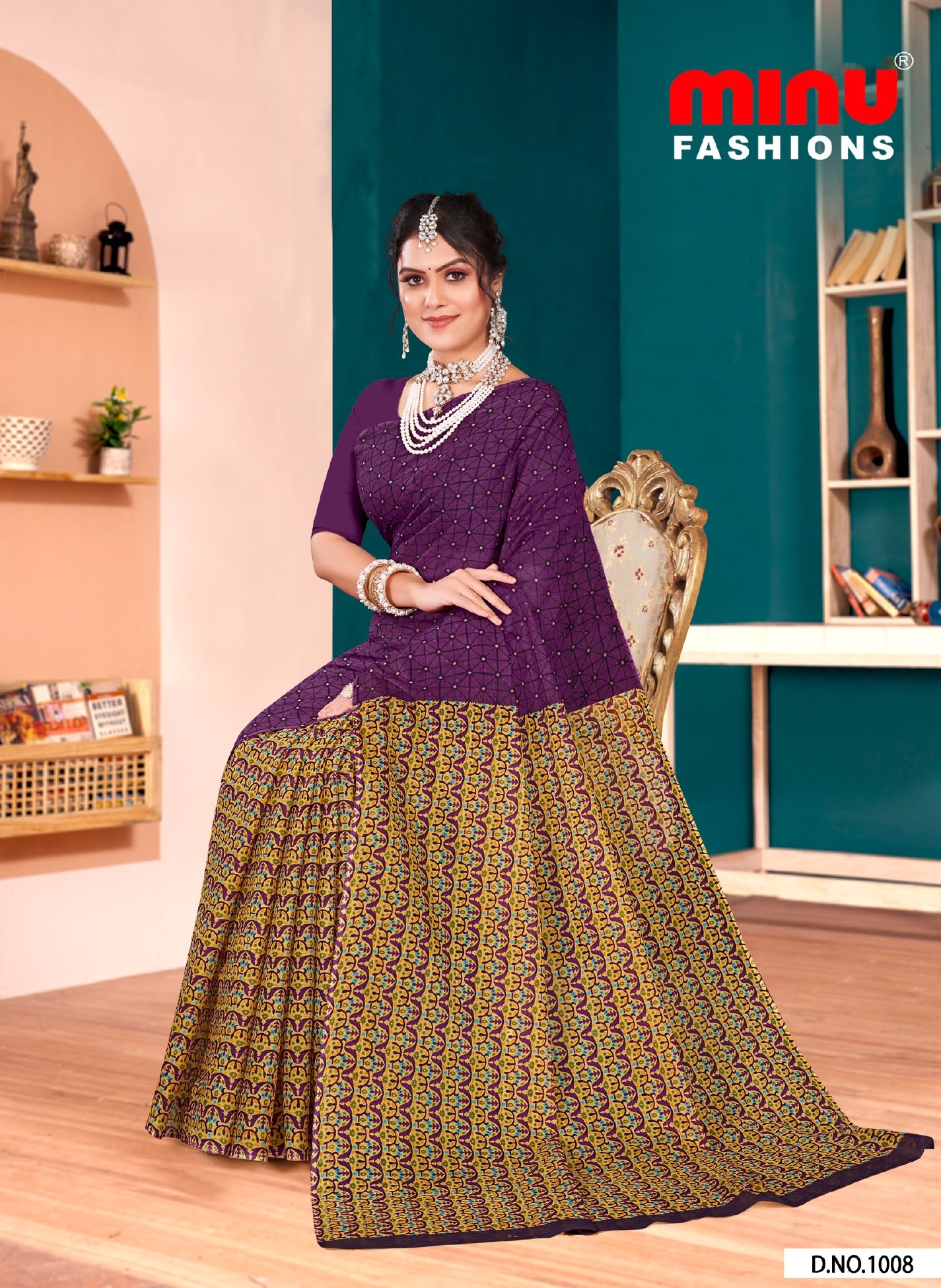 Kolkata Bridge 3 Cotton Printed Saree 1008