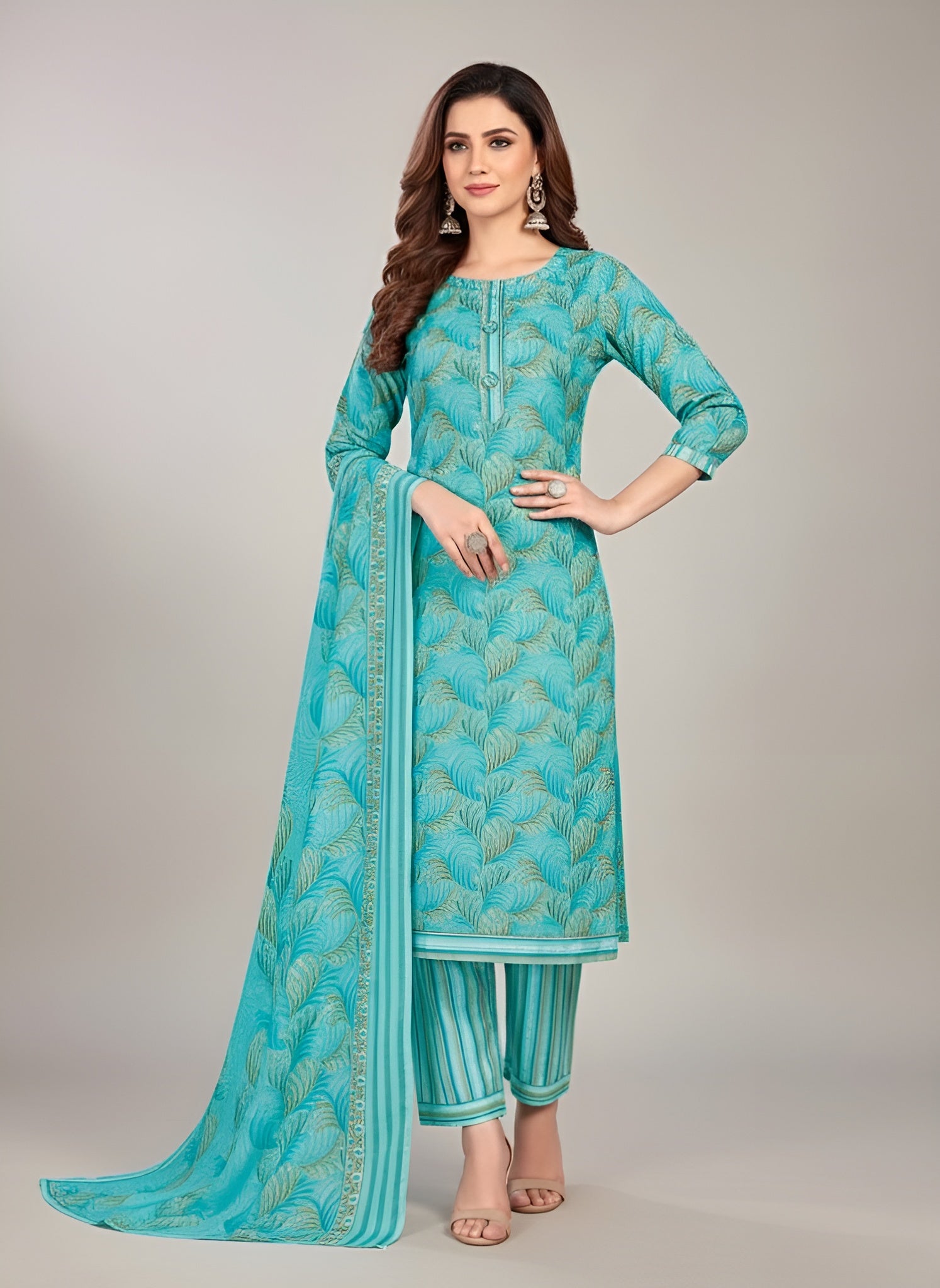 Kangana 3 Cotton Printed Stitched Salwar Suit XL 3001