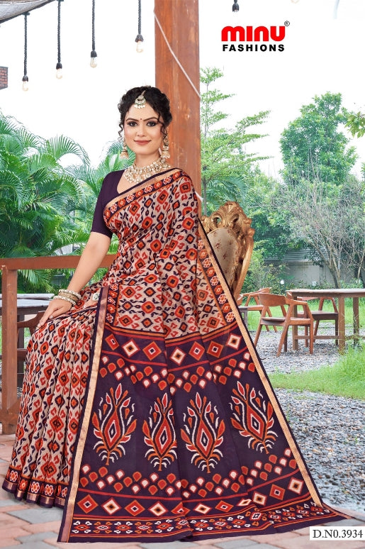 MINU SAREE SILK KANISHKA IKKAT 39353