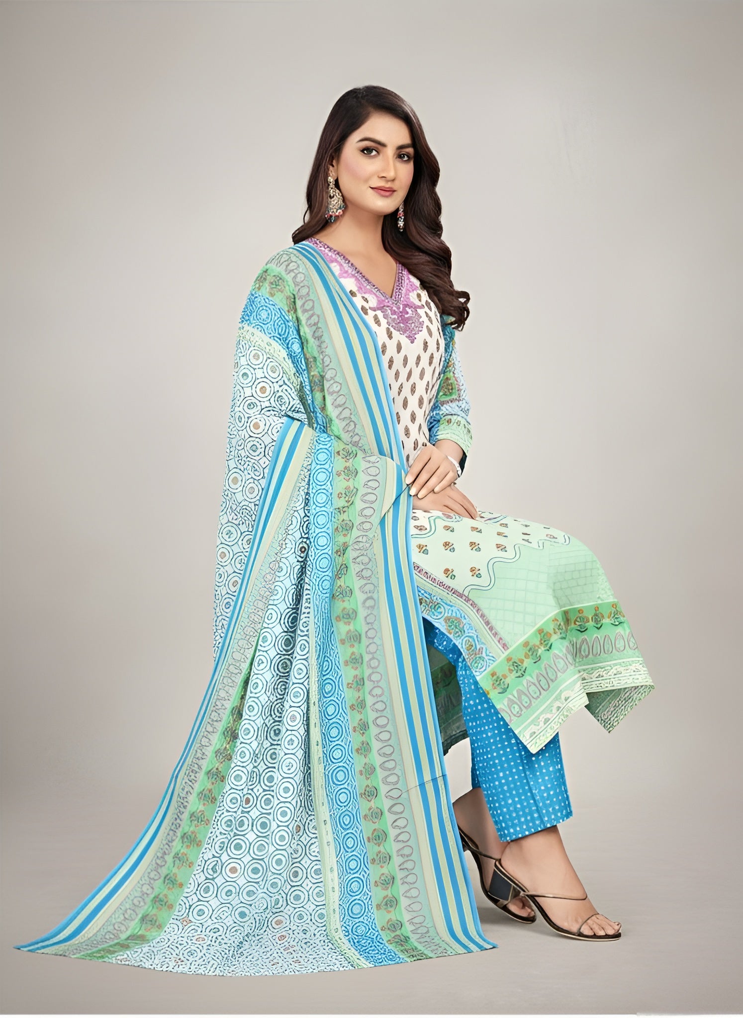 Kiara Cotton Printed Stitched Salwar Suit 2004
