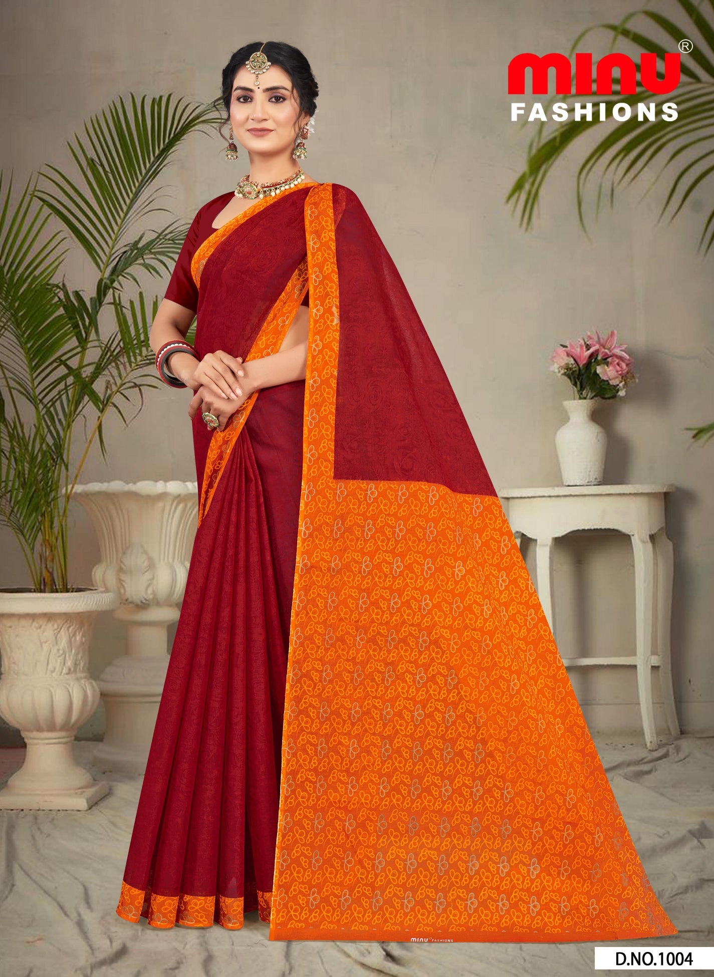 Combo Of Cotton Printed Sarees - Pack of 2