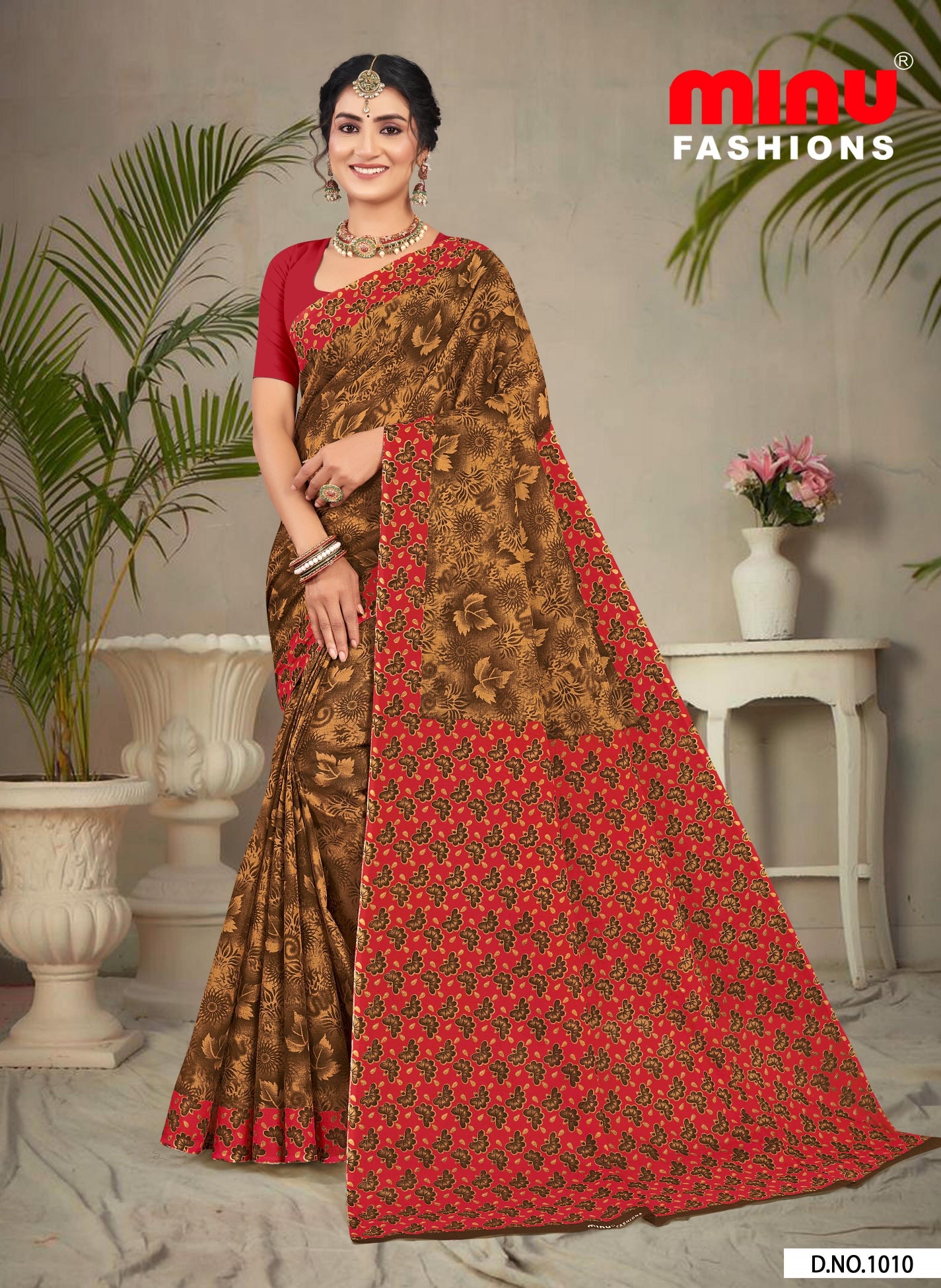 Combo Of Cotton Printed Sarees - Pack of 2