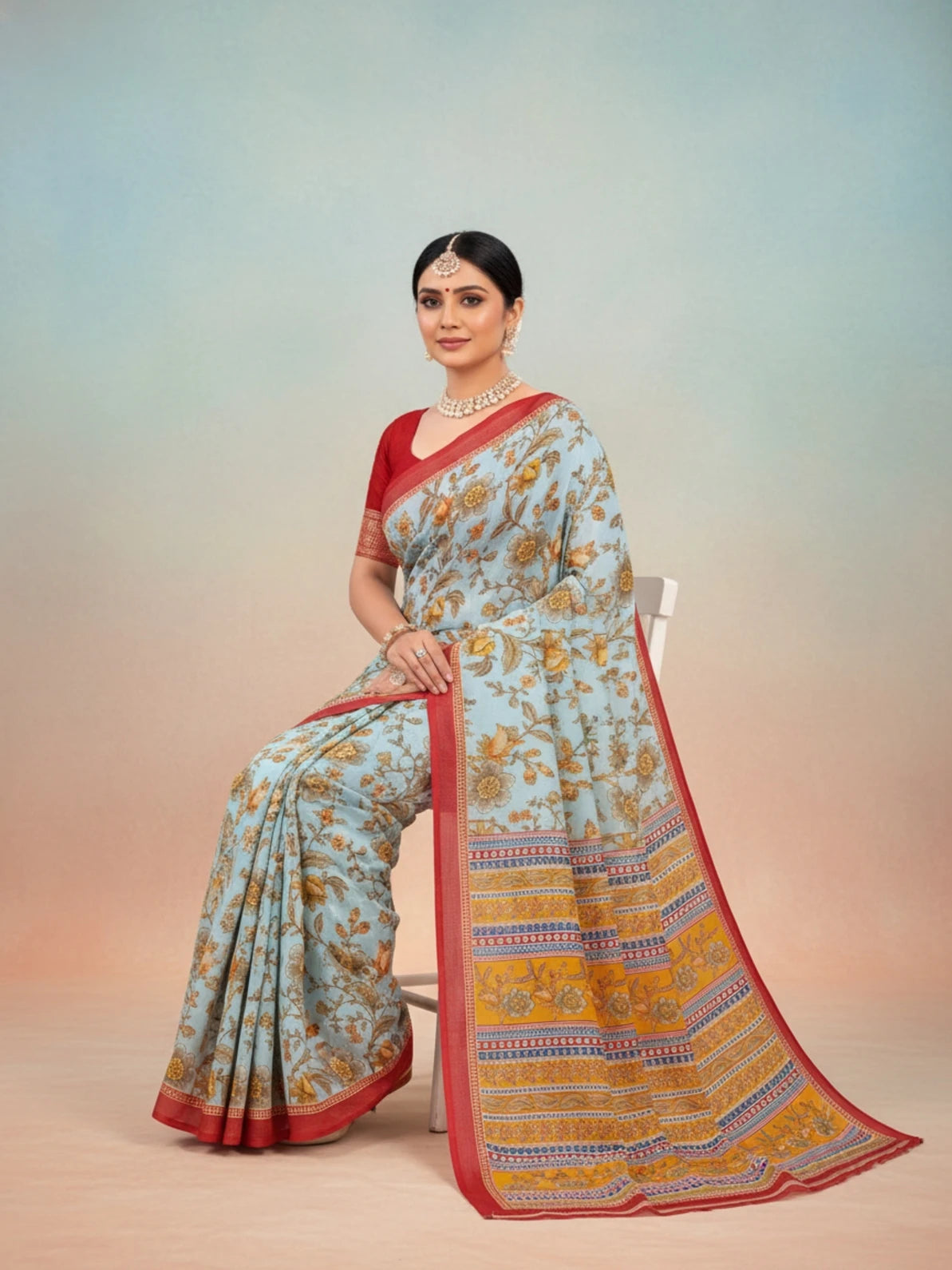 Minu Fashions Cotton Digital Printed Ambersariya