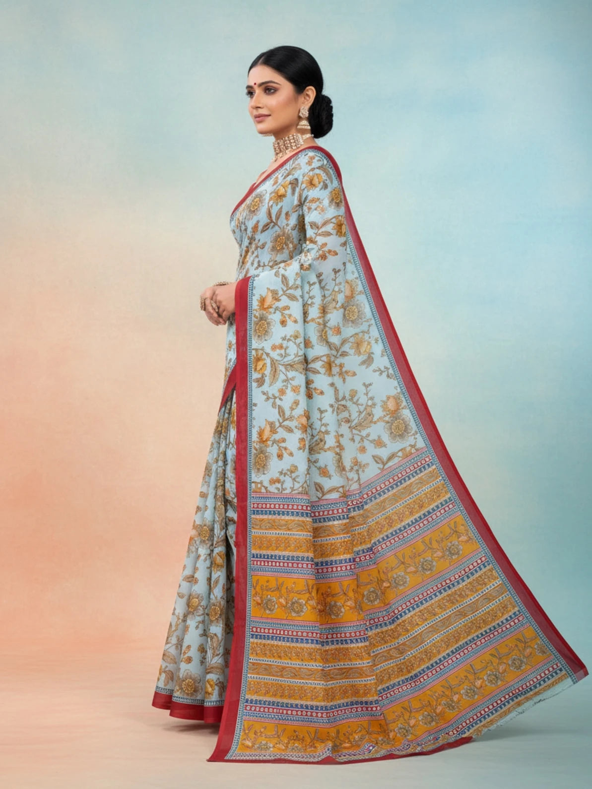 Minu Fashions Cotton Digital Printed Ambersariya