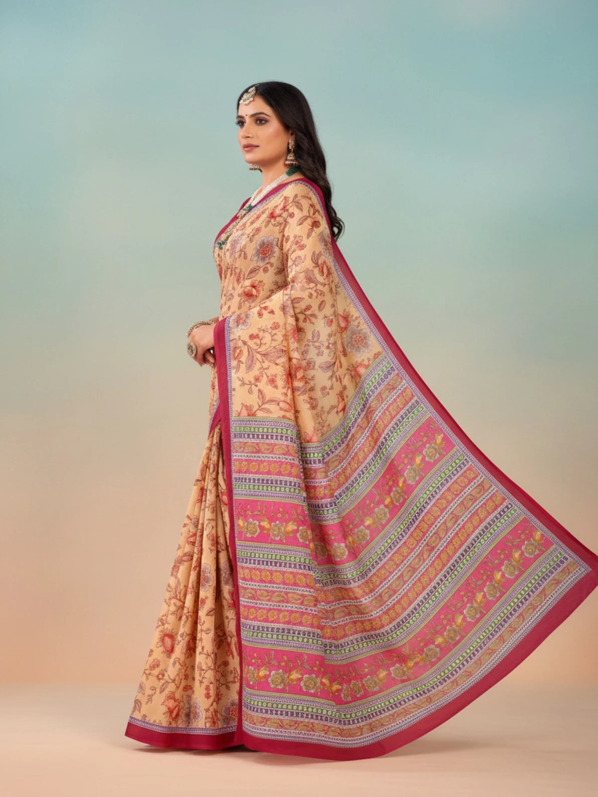 Minu Fashions Cotton Digital Printed Ambersariya