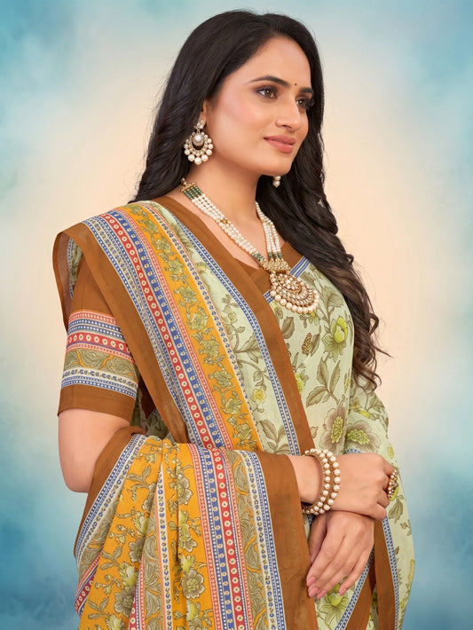 Minu Fashions Cotton Digital Printed Ambersariya
