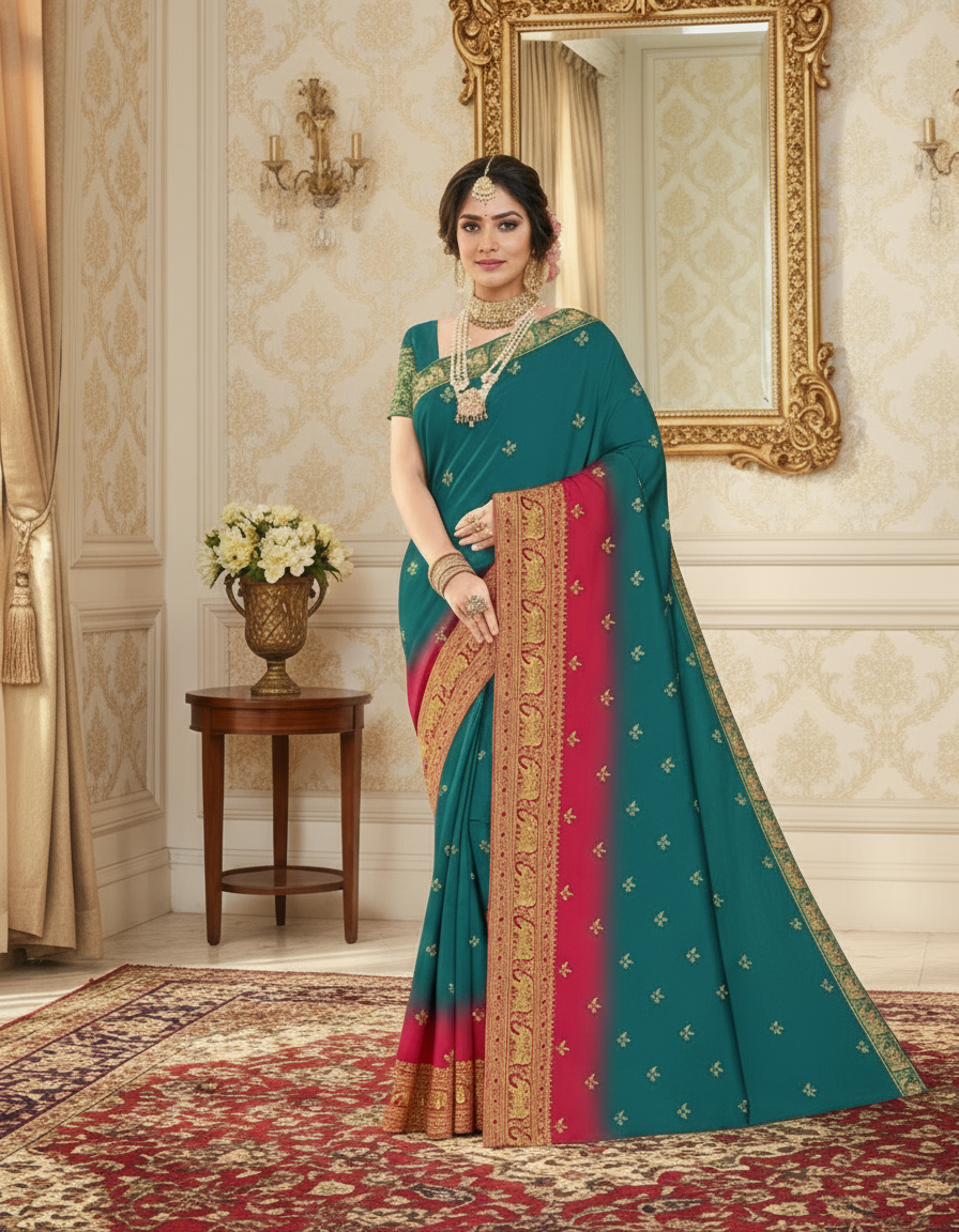 Cotton Printed Saree Moti Chur