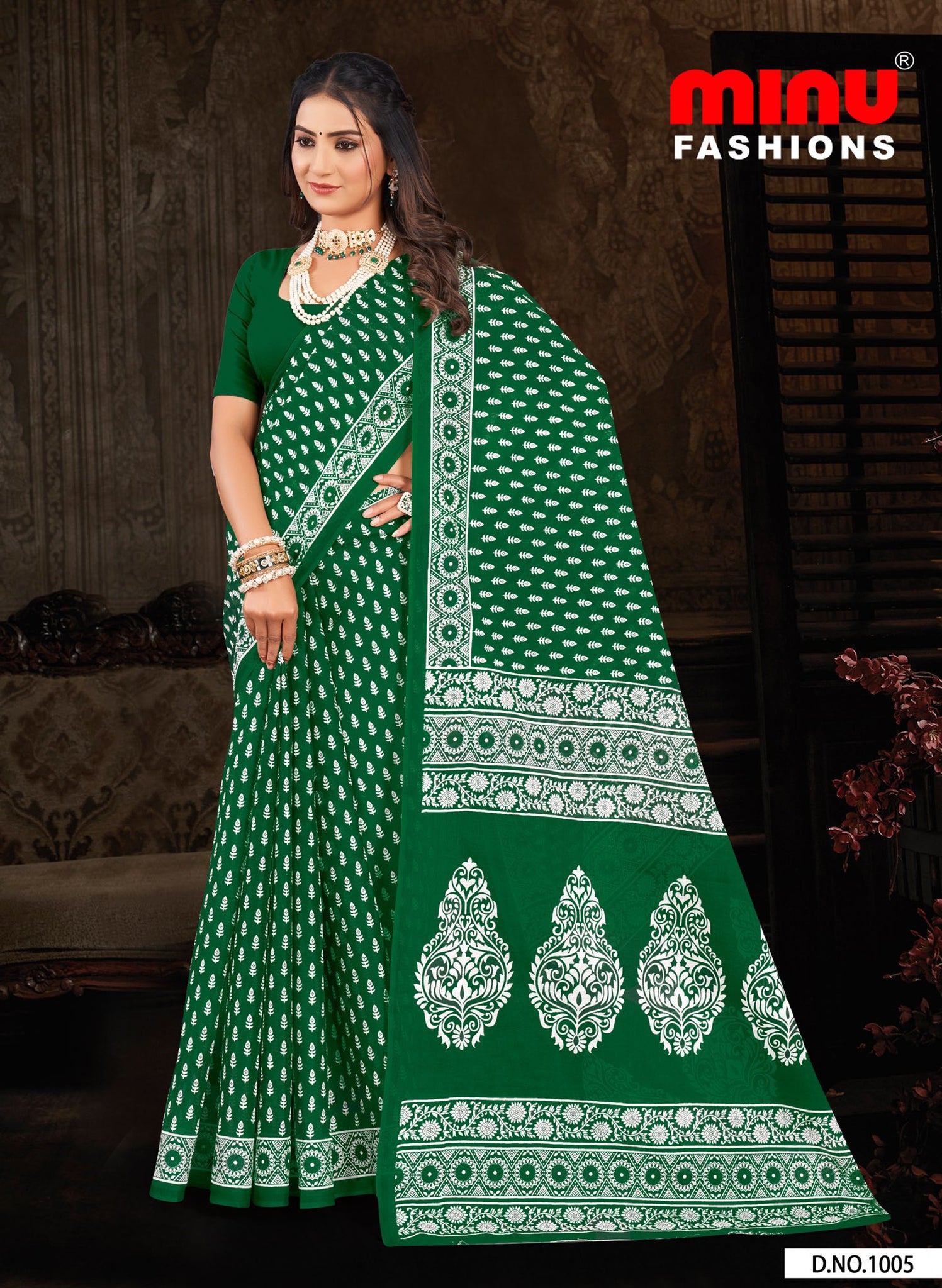 Saree Madhurima – cotton printed saree with bold ethnic prints