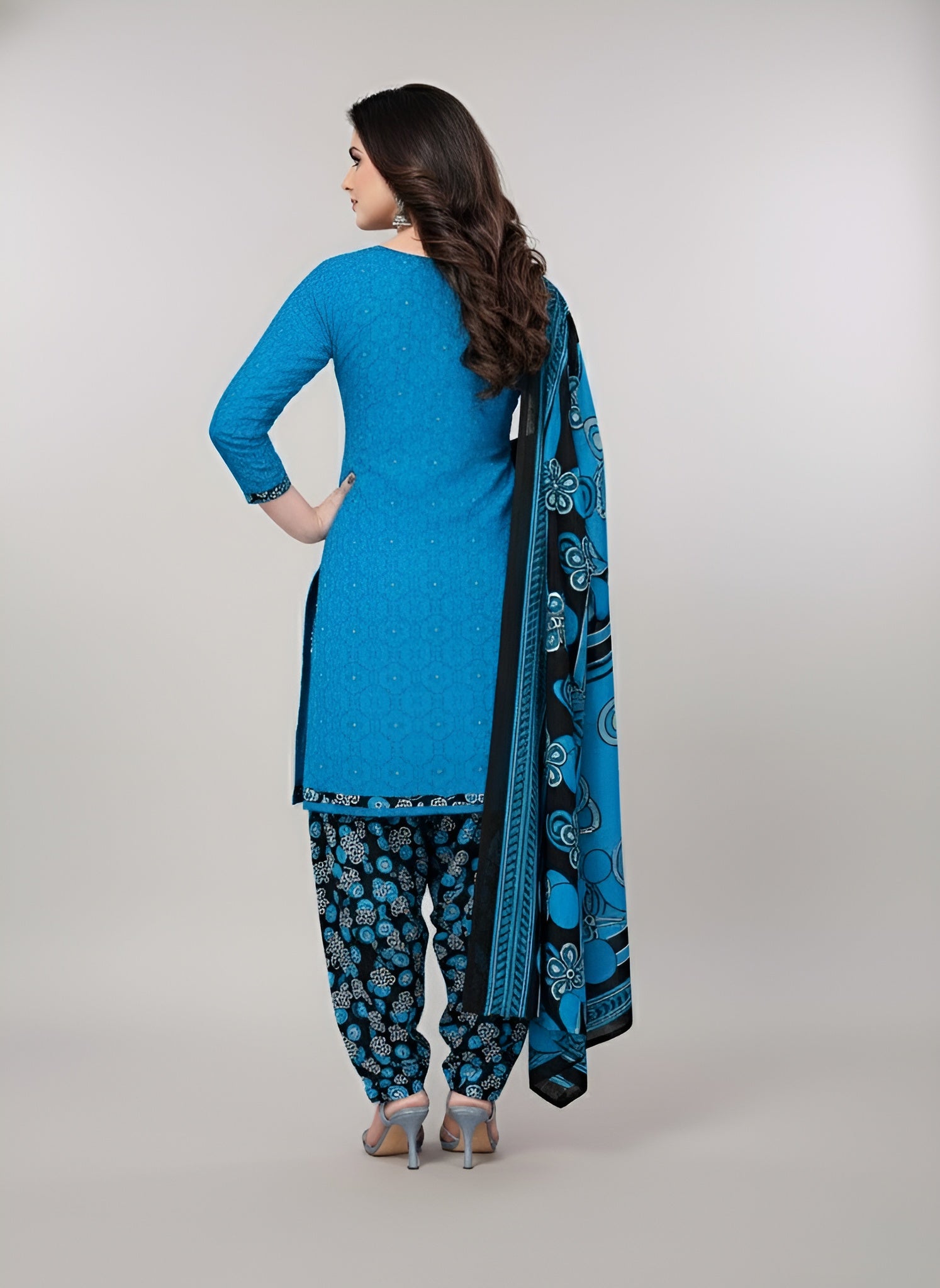 Mango Patiyala Cotton Printed Stitched Salwar Suit XXL 10006