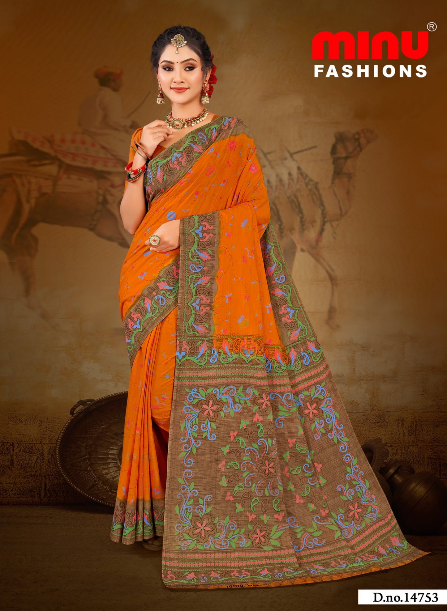 Minu Yellow Uditi Saree
